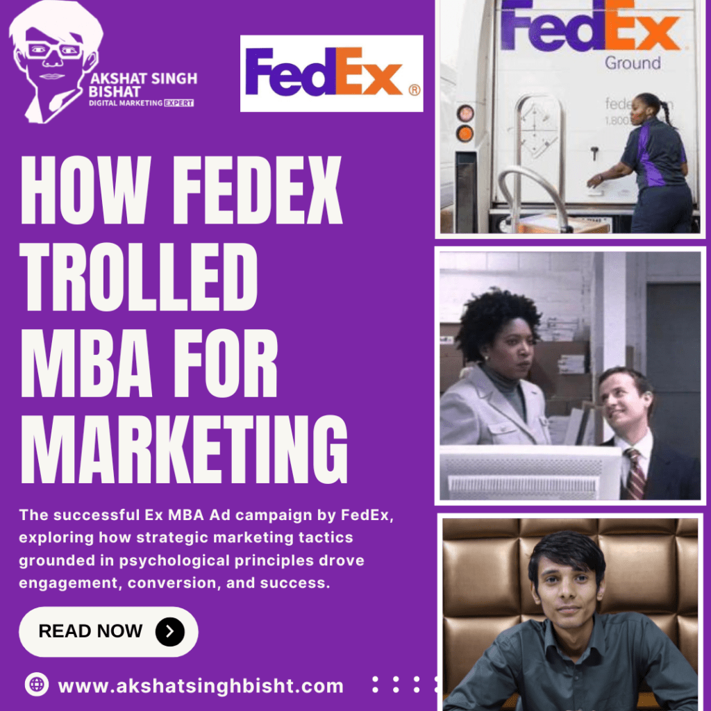 Fedex EX MBA Campaign : How Fedex Trolled MBA In His Advertising Campaign​