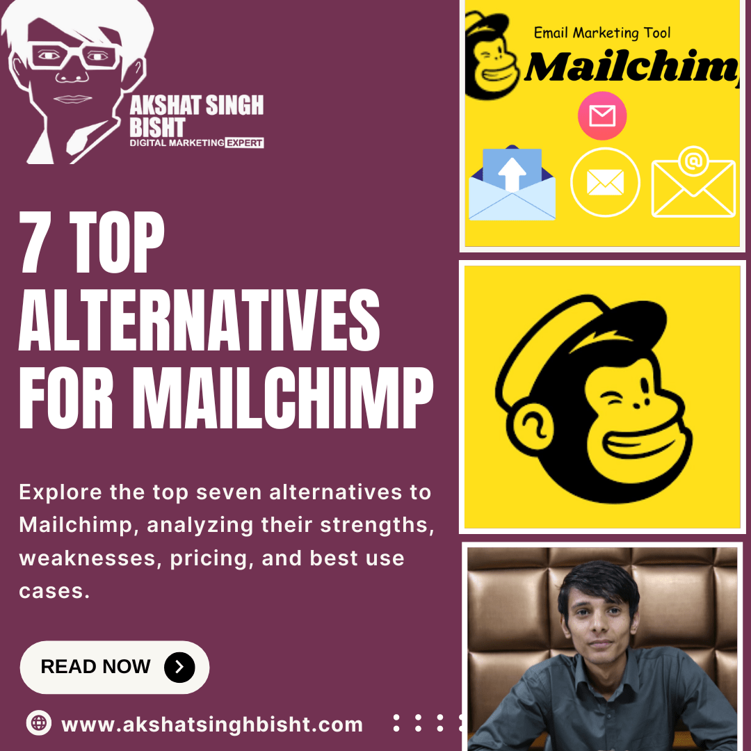 Explore the top seven alternatives to Mailchimp, analyzing their strengths, weaknesses, pricing, and best use cases.